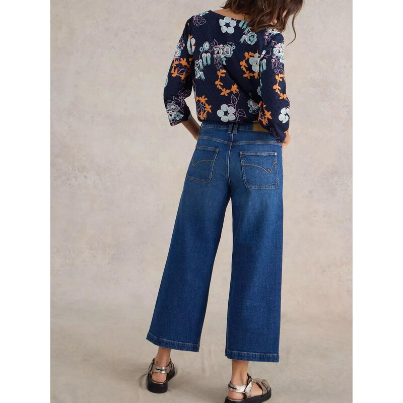 White Stuff Tia Wide Leg Crop Jean image number 1